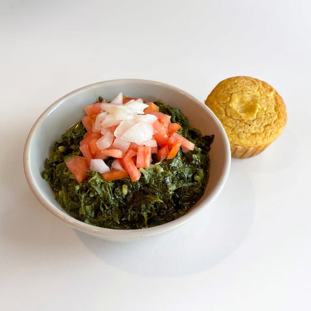 Kale Greens & Corn Bread Muffin.